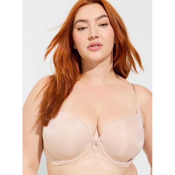 torrid Other - Torrid Curvy 42H Beige Full Coverage Plunge Perfect T-Shirt Bra Lace Trim